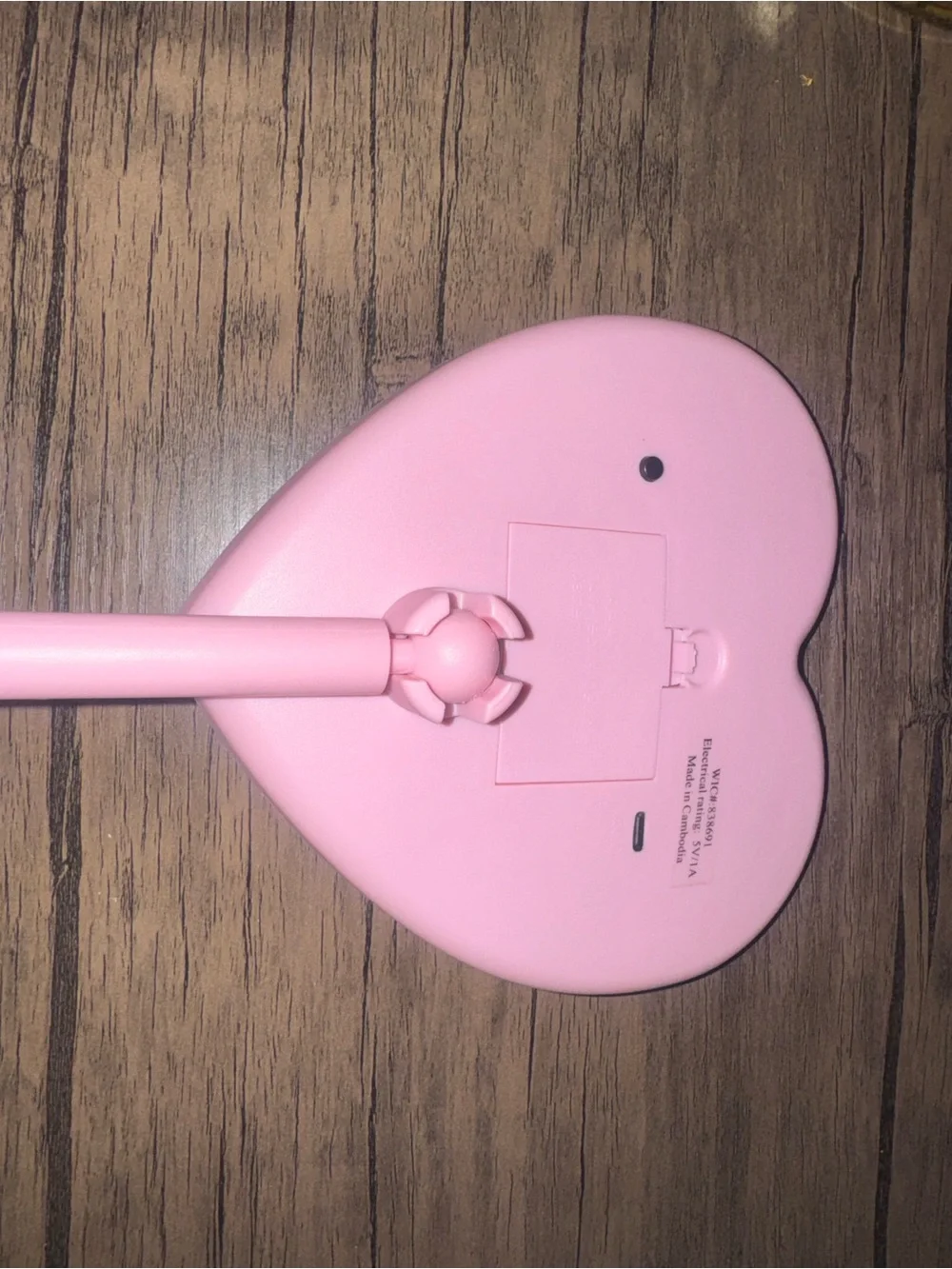 Light Up Heart Desk Mirror - Pink Vanity Makeup Mirror with Tray